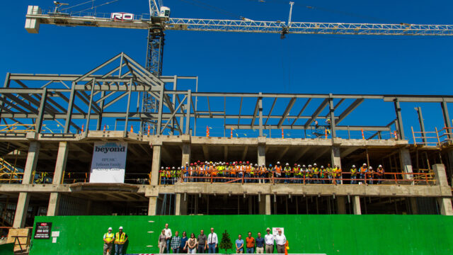 HPUMC celebrates milestone in Tolleson Family Activity Center construction
